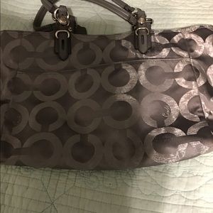 Silver coach handbag